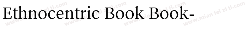 Ethnocentric Book Book字体转换